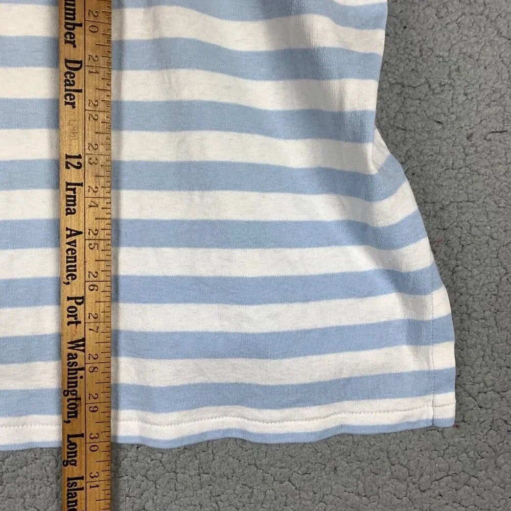 Vintage Polo Ralph Lauren Made In USA Blue White Striped XL Pink Pony Shirt READ